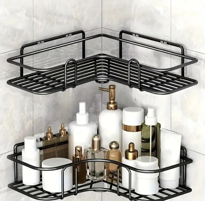 2-Pack Wall Mounted Bathroom Corner Shelves – Space-Saving Storage Organizer  Short & catchy