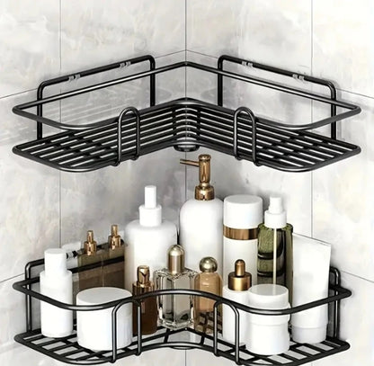 2-Pack Wall Mounted Bathroom Corner Shelves – Space-Saving Storage Organizer  Short & catchy