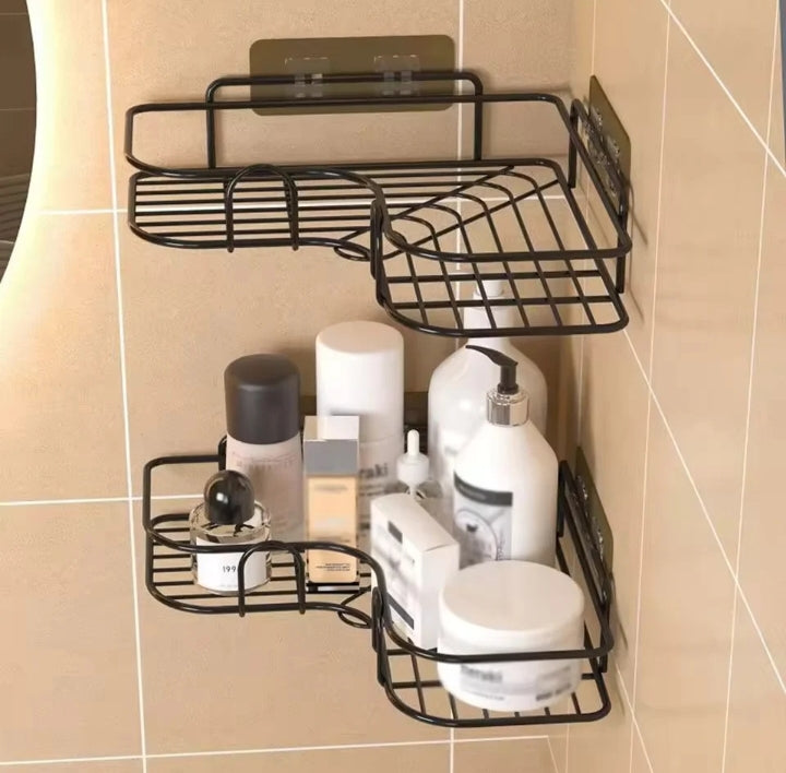 2-Pack Wall Mounted Bathroom Corner Shelves – Space-Saving Storage Organizer  Short & catchy