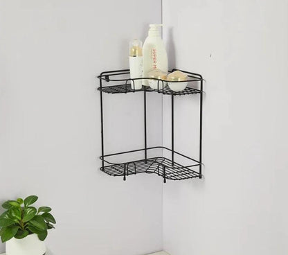 Adhesive Corner Storage Rack – Bathroom & Kitchen Organizer