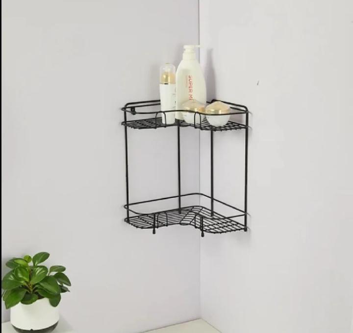 Adhesive Corner Storage Rack – Bathroom & Kitchen Organizer